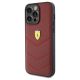 2. Etui Ferrari Leather Stitched Lines na iPhone 15 Pro Max - czerwone
