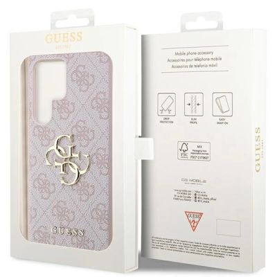 8. Etui Guess 4G Big Metal Logo na Samsung Galaxy S23 Ultra - różowe