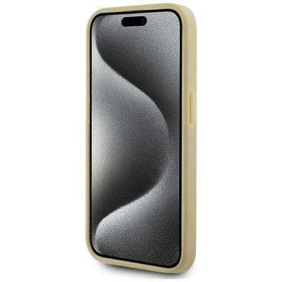 5. Etui Karl Lagerfeld Wrinkled Metal Signature na iPhone 15 Pro - złote