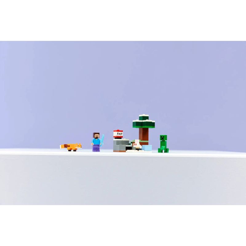 6. LEGO Minecraft 21583 Przygoda Steve’a w tajdze