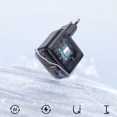9. Ładowarka sieciowa Baseus EnerFill FE22 70W 2 x USB-C + USB-A - czarna