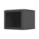 17. Szafa instalacyjna rack wisząca 19" 9U 600x600 czarna drzwi perforowane Lanberg (flat pack)