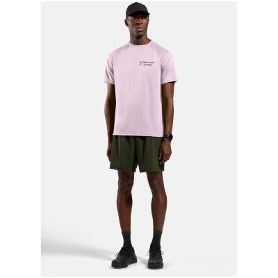 3. Koszulka z krótkim rękawem męska ODLO T-shirt crew neck s/s ESSENTIAL PRINT różowa