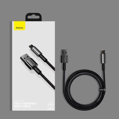 18. Baseus Tungsten kabel USB - Lightning 2,4 A 1 m czarny (CALWJ-01)