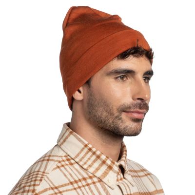 3. Buff Merino Heavyweight Beanie 11117033010 Brązowe One size