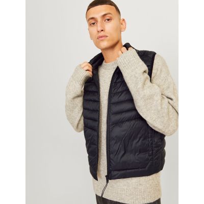 4. Jack&Jones męski bezrękawnik JJESPRINT BODYWARMER COLLAR NOOS 12258457 BLACK/SOLID