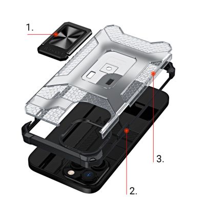 7. Crystal Ring Case pancerne hybrydowe etui pokrowiec + magnetyczny uchwyt iPhone 13 Pro zielony