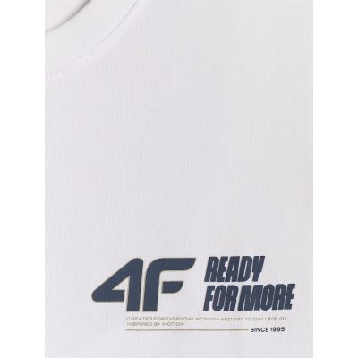 4. T-shirt regular gładki męski 4F 4FRSS26TTSHM3992-10S