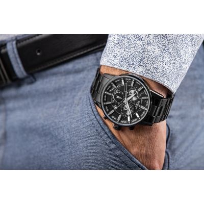 4. Zegarek Męski Giewont Chronograph Sapphire Czarny GW4580-B1