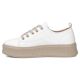 4. Skórzane półbuty sneakersy na platformie białe Filippo DP6122