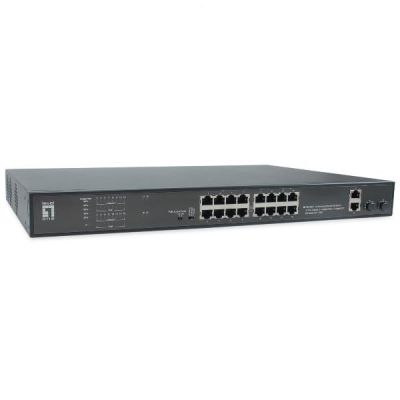2. LevelOne FGP-2031 przełącznik sieciowy Nie zarządzany Fast Ethernet (10/100) Obsługa PoE 1U Czarny