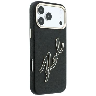 4. Etui Karl Lagerfeld Smooth Big Resin Signature Logo na iPhone 18 Pro Max / 17 Pro Max - czarne