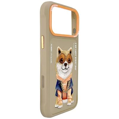 6. Etui Nimmy Glasses Cool nag na iPhone 17 Pro Max - beżowe