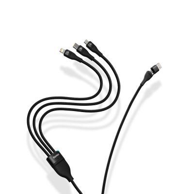 7. Baseus Flash Series II kabel USB Typ C / USB Typ A - USB Typ C / Lightning / micro USB 100 W 1,2 m niebieski (CASS030103)