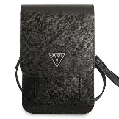 2. Torebka Guess Saffiano Triangle - czarna