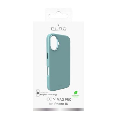 10. Etui silikonowe Puro Icon Mag Pro MagSafe do iPhone 16 - zielone