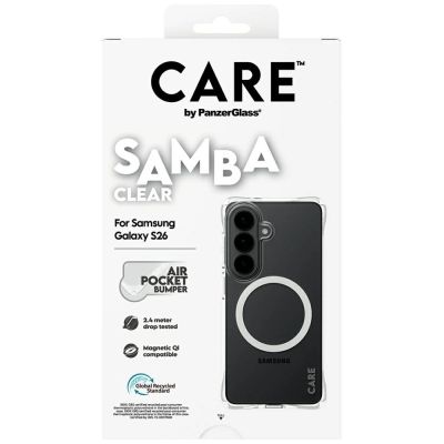 6. Etui CARE by PanzerGlass Samba Transparent Qi na Samsung Galaxy S26 - przezroczyste