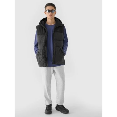 6. Longsleeve oversize z nadrukiem męski 4F 4FRAW24TLONM507-32S