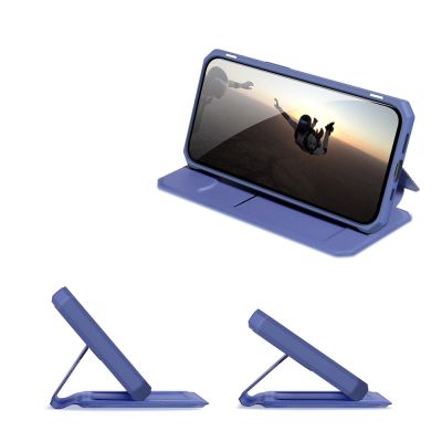 9. DUX DUCIS Skin X kabura etui pokrowiec z klapką iPhone 13 Pro niebieski