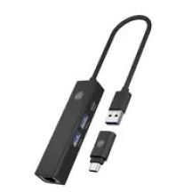 ICY BOX IB-HUB1439-LAN Przewodowa USB 3.2 Gen 1 (3.1 Gen 1) Type-A Czarny
