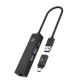 ICY BOX IB-HUB1439-LAN Przewodowa USB 3.2 Gen 1 (3.1 Gen 1) Type-A Czarny