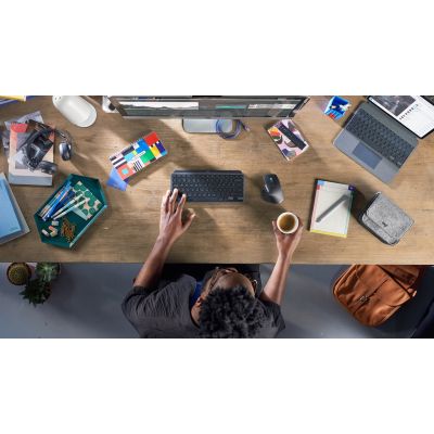 6. Logitech MX Keys Mini klawiatura Biuro RF Wireless + Bluetooth QWERTZ Niemiecki Grafitowy