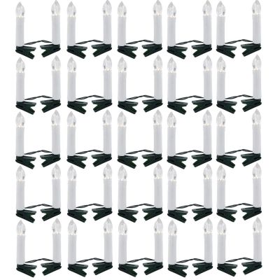 LAMPKI CHOINKOWE ŁAŃCUCH ŚWIETLNY ŚWIECZKI 50 LED CIEPŁY BIAŁY