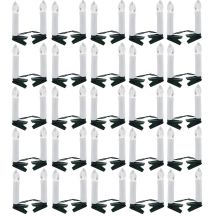 LAMPKI CHOINKOWE ŁAŃCUCH ŚWIETLNY ŚWIECZKI 50 LED CIEPŁY BIAŁY
