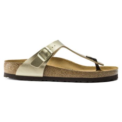 6. Japonki damskie Birkenstock Gizeh Birko-Flor Gold złote narrow wąskie (1016109)