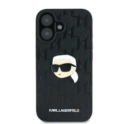 3. Etui Karl Lagerfeld Monogram Karl Head Pin na iPhone 16 - czarne