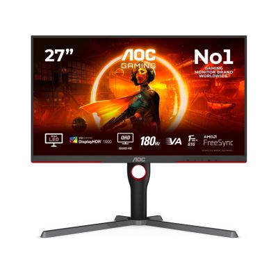 24. AOC G3 Q27G3XMN/BK monitor komputerowy 68,6 cm (27") 2560 x 1440 px 2K Ultra HD LED Czarny