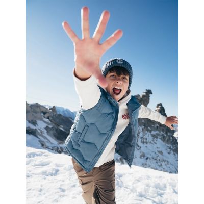 8. Bezrękawnik puchowy z wypełnieniem syntetycznym chłopięcy 4F 4FJRAW25TVJAM325-32S