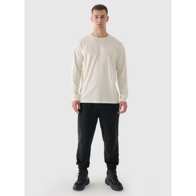 5. Longsleeve oversize z nadrukiem męski 4F 4FRAW24TLONM507-83S