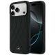 Etui Mercedes Leather Crossed Lines MagSafe na iPhone 17 Pro Max / 18 Pro Max - czarne