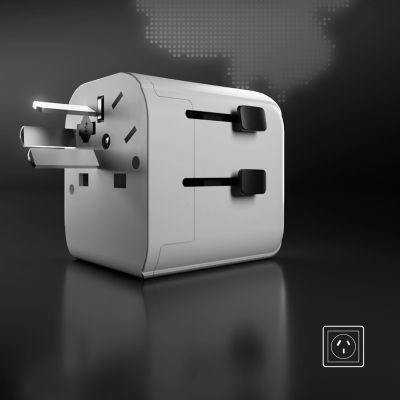 5. Adapter podróżny SBS uniwersalny - EU 2xUSB-A - biały