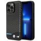 Etui BMW Leather Carbon na iPhone 14 Pro Max - czarne