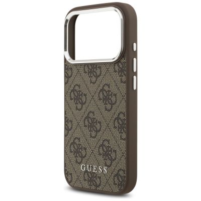 6. Etui Guess 4G Classic Logo MagSafe na iPhone 17 Pro - brązowe