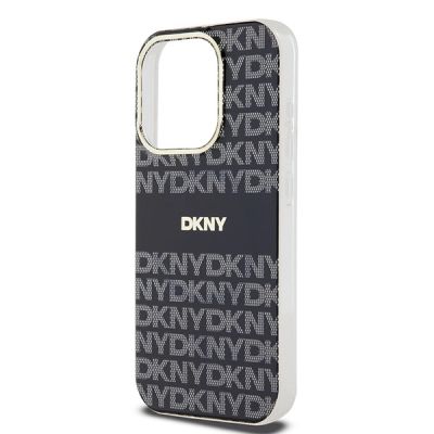 6. Etui DKNY IML Mono & Stripe MagSafe na iPhone 15 Pro Max - czarne