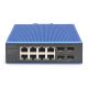 3. Przełącznik przemysłowy 8+4-Port Gigabit Ethernet PoE z 8x GE RJ45 i 2 SFP+ Portami, PoE