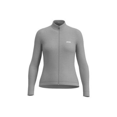 Koszulka rowerowa POC W's Thermal Lite LS Jersey szara