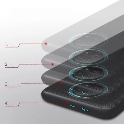 13. Nillkin Super Frosted Shield wzmocnione etui pokrowiec Xiaomi Redmi Note 9T 5G czarny