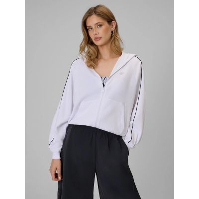 Bluza dresowa regular z kapturem damska 4F 4FRSS26TSWSF2990-10S