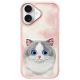 Etui Nimmy Big Eyed Pet 2.0 Cat na iPhone 16 - różowe