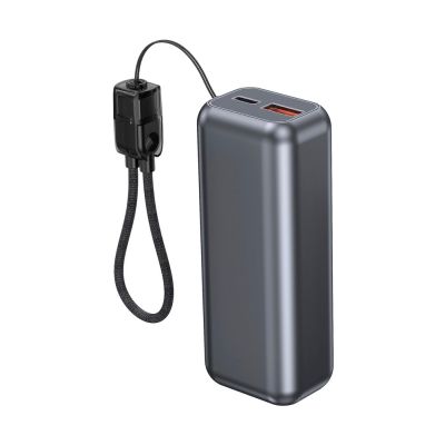 2. GEMBIRD POWERBANK O POJEMNOŚCI 10000MAH, WYŚWIETLACZ LCD, SZYBKIE ŁADOWANIE 20W, KOLOR SZARY