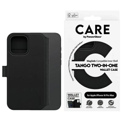 Etui CARE by PanzerGlass Feature Tango 2in1 Wallet MagSafe na iPhone 16 Pro Max - czarne