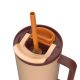 21. Kubek termiczny ze słomką Kambukka Rio Tumbler 950ml, Almond Dream