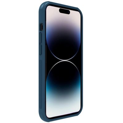 6. Nillkin Super Frosted Shield Pro etui iPhone 14 Pro Max pokrowiec na tył plecki niebieski