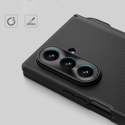 16. Etui Nillkin Super Frosted Shield Fold Magnetic na Samsung Galaxy Z Fold 7 kompatybilne z MagSafe z miejscem na S Pen - czarne
