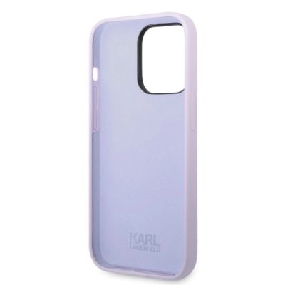 7. Etui Karl Lagerfeld Silicone Ikonik na iPhone 14 Pro Max - purpurowe
