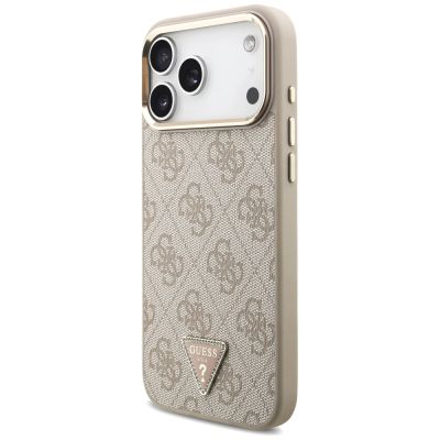 2. Etui Guess 4G Triangle Logo MagSafe na iPhone 17 Pro Max / 18 Pro Max - różowo-złote
